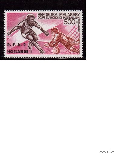 Мадагаскар-1974(Мих.718) , **, ЧМ-1974 по футболу, надп.