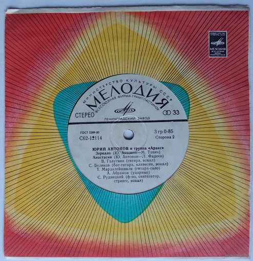 ЕP Юрий АНТОНОВ и группа Аракс - Зеркало (1979)