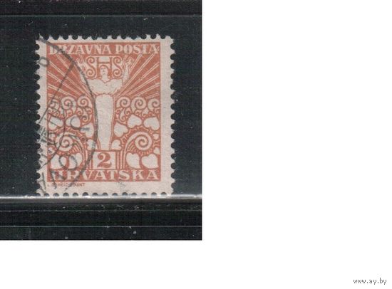 Югославия(Хорватия)-1918(Мих.88В) гаш.   , Стандарт,  перф. 12 1/2