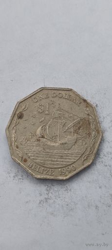 Белиз 1 доллар 1990