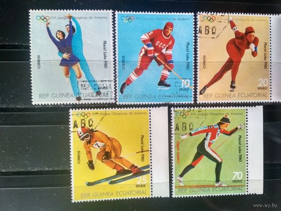 Экваториальная Гвинея.1980. Олимпиада "Лейк-Плэсид"