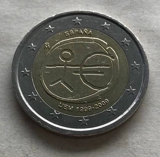 Испания 2 евро 2009 - 10 лет монетарной политики ЕС (EMU) и введения евро