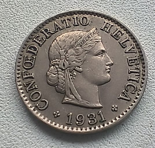 Швейцария 5 раппенов, 1931  7-1-1
