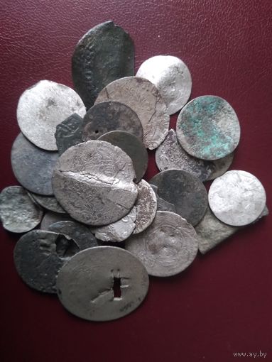 Монетный лом серебро. 52.6 гр.