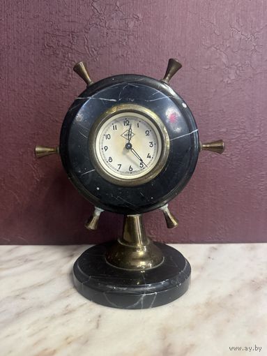 Настольные механические часы, начало 20 века, Германия, мрамор, бронза, много лотов с рубля