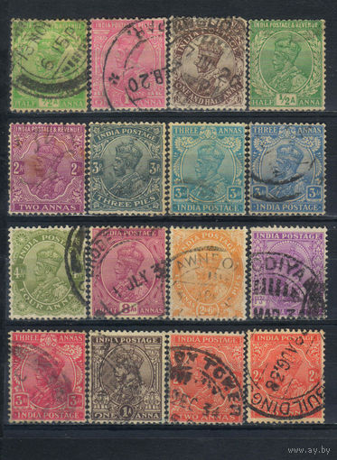 GB Колонии Индия Британская 1911-34 GV Стандарт #76-78,101,103-106,116,131,133,136-137