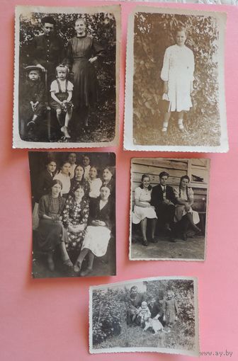 Фото "Односельчане", 1940-1950-е гг., 5 шт.