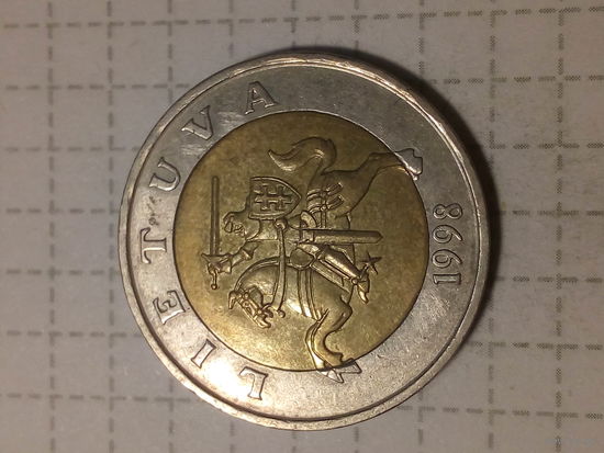 5 лит Литва 1998 год