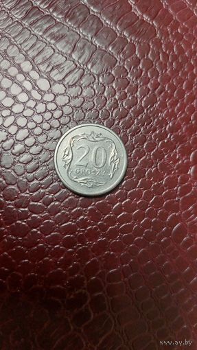 Монета 20 грошей 2009г. Польша. Хорошая!