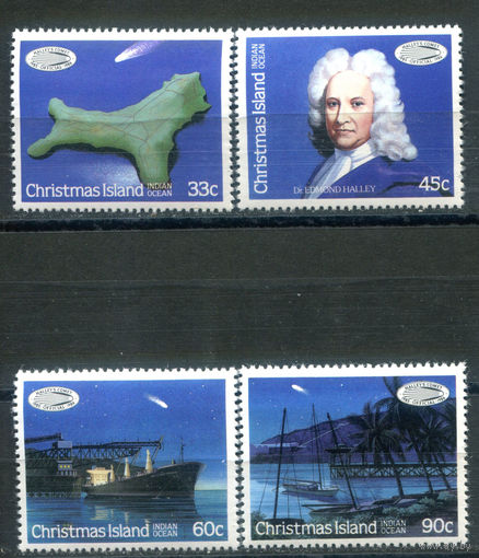 Рождественские острова (о-в Рождества) - 1986г. - комета Галлея - 4 марки - полная серия, MNH [Mi 216-219]. #4-B6-Z-1-2