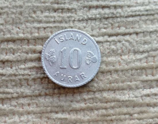 Werty71 Исландия 10 Эйре оре Эре 1970 алюминий