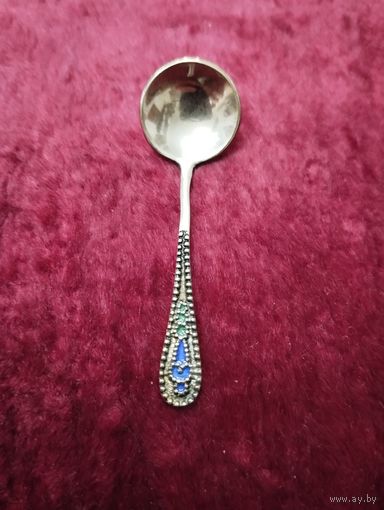 Ложечка для соли, СССР. Серебро 875-я проба. N7