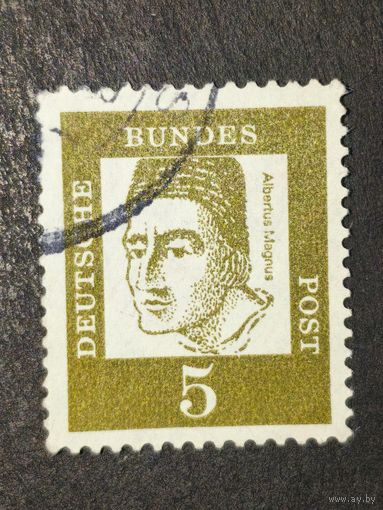 Германия 1961. Известные немцы. Альберт Великий (около 1193-1280), епископ и ученый