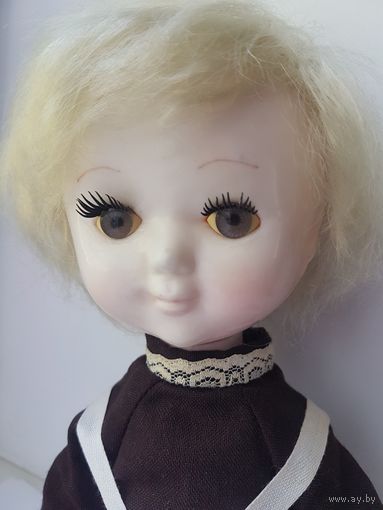 Кукла Школьница, СССР,  высота 35 см, на резинках