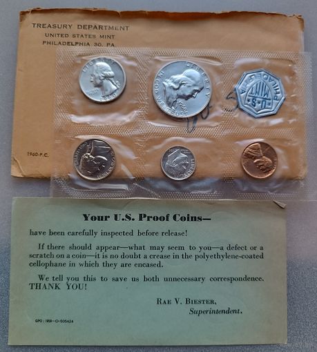США. Годовой пруф набор 1960г.