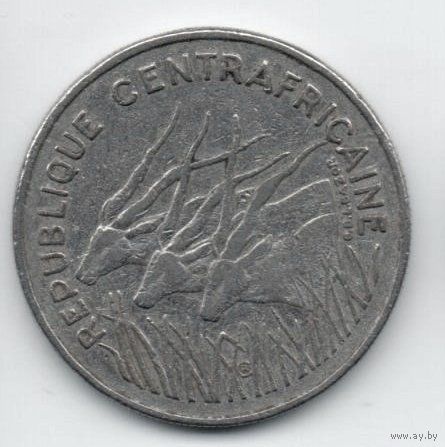 ЦЕНТРАЛЬНОАФРИКАНСКАЯ РЕСПУБЛИКА. ЦАР. 100 ФРАНКОВ 1972. ФАУНА.  АНТИЛОПЫ. РЕДКОСТЬ