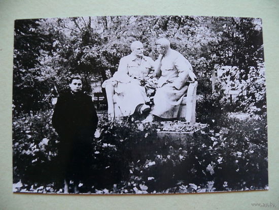 Фотография, памятник "Ленин и Сталин в Горках" (Гродно, городской парк, не позже 1961 г.).