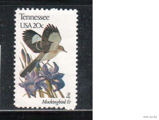США-1982,  , * (без клея) ,  Птицы и цветы ,