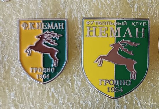 Футбол ФК Неман Гродно, любой значок по 15 р. (крепление - цанга)
