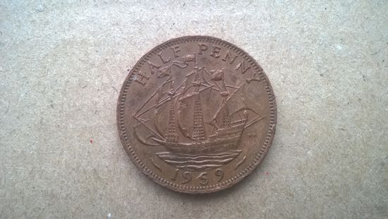 Великобритания 1/2 пенни, 1959г. (К-D-48)