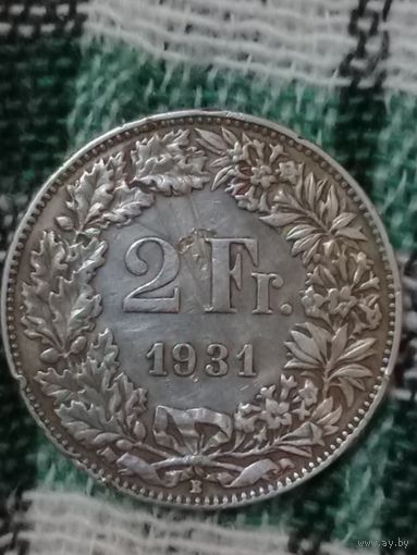 Швейцария 2 франка 1931
