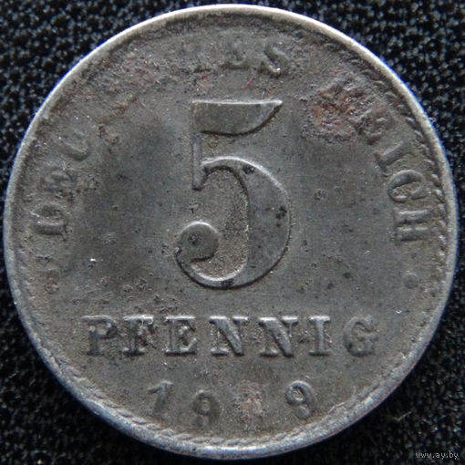 YS: Германия, 5 пфеннигов 1919A, KM# 19 (1)