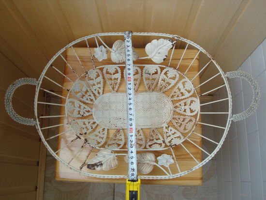 Большая ажурная металлическая корзинка