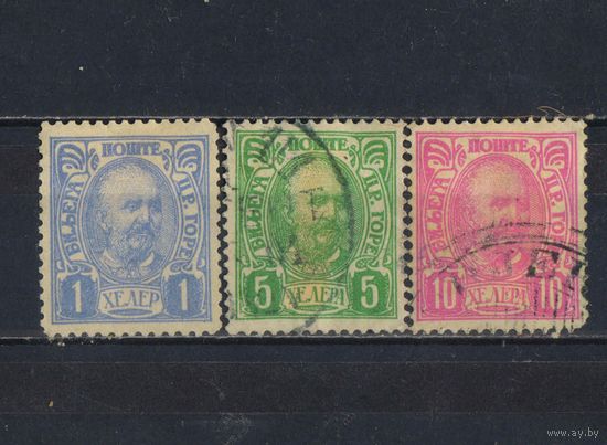 Черногория Княж 1902 Никола I Петрович Стандарт #41A,43D,44D