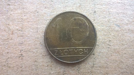 Польша 10 злотых, 1989г. (U-бцу)
