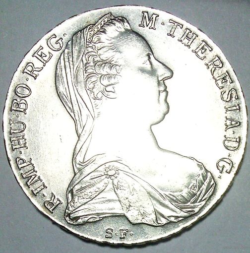 РАСПРОДАЖА!!! - АВСТРИЯ 1 талер 1780 год "МАРИЯ ТЕРЕЗИЯ" серебро - aUNC! - ШТЕМПЕЛЬНЫЙ БЛЕСК!