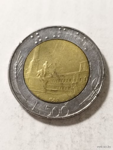 Италия 500 лир 1987