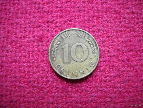 ФРГ 10 пфеннигов 1969 г. G