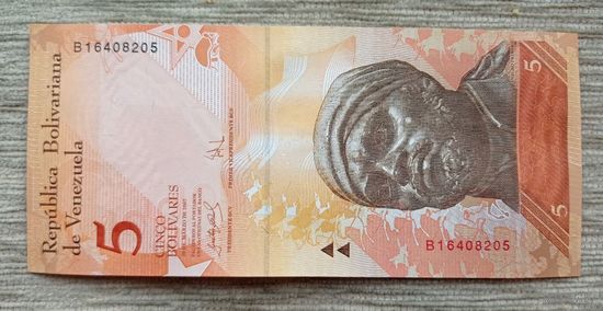 Werty71 Венесуэла 5 боливаров 2007 UNC банкнота