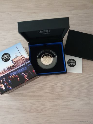 Франция 2 евро 2019 PROOF 30 лет падения Берлинской стены в футляре