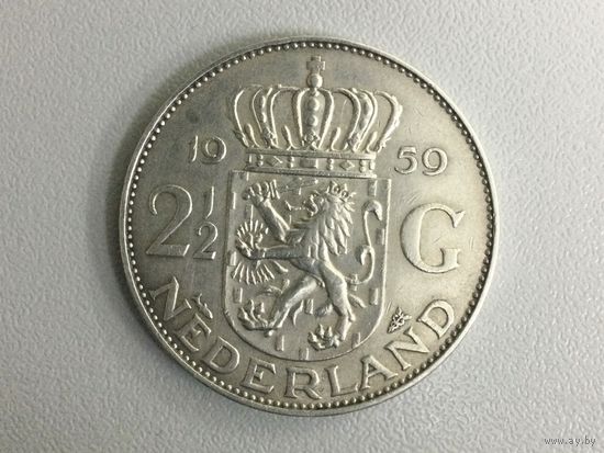 Нидерланды 2.5 гульдена 1959 Юлиана