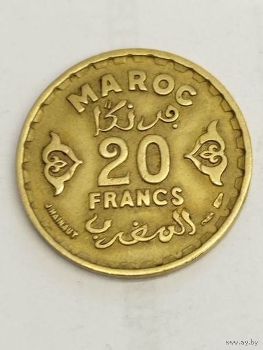 Марокко 20 франков 1952