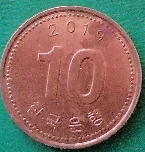 Южная Корея 10 вон 2019