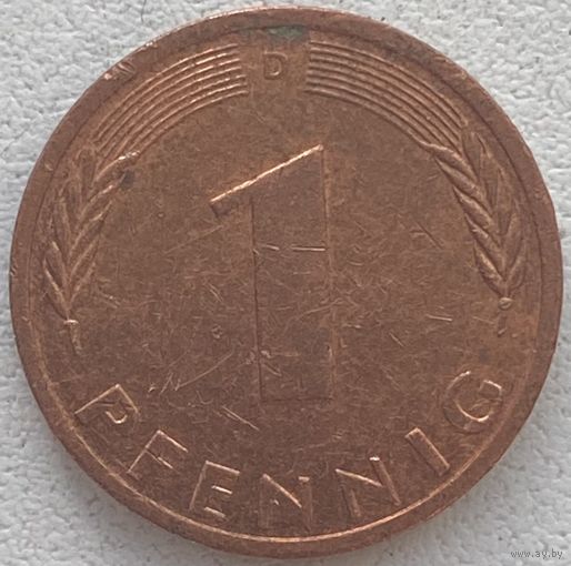 Германия 1 пфенниг 1977 г. D