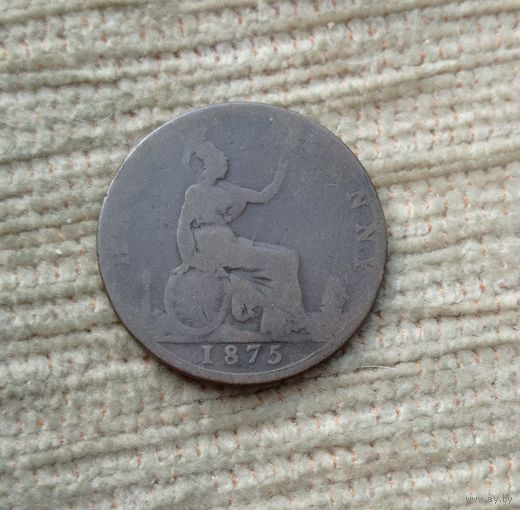 Werty71 Великобритания 1/2 пенни 1875 Виктория Корабль