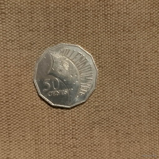 Австралия 50 центов 2000 Смена тысячелетия