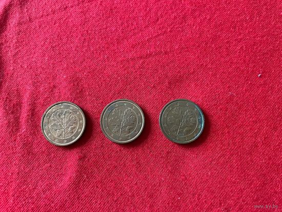 2 евроцента 2002 D, J года Германия