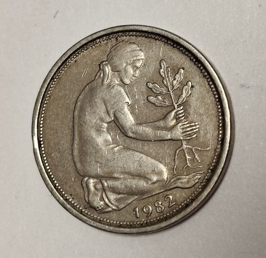 50 пфеннигов 1982 F