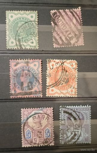 Великобритания классика королева Виктория старые марки 19 века