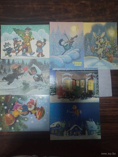 Открытки чистые с новым годом