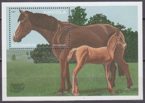 1997 Ангола 1148/B35 Лошади 5,50 евро