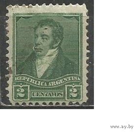 Аргентина. Ривадавия. Борец за Независимость. 1892г. Mi#85.