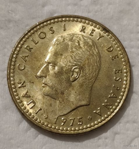 Испания 1 песета, 1975 (80 внутри звезды) (14-13-33)