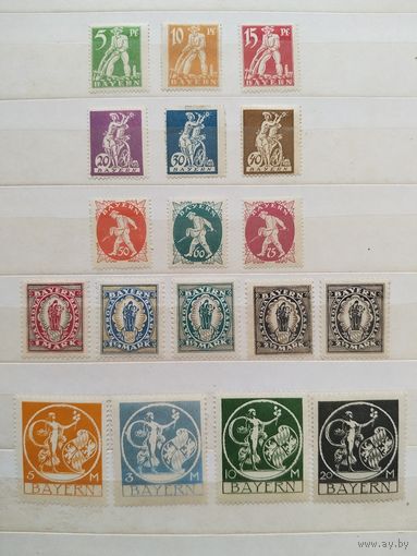 Марки. Германия. Бавария. 1920г.
