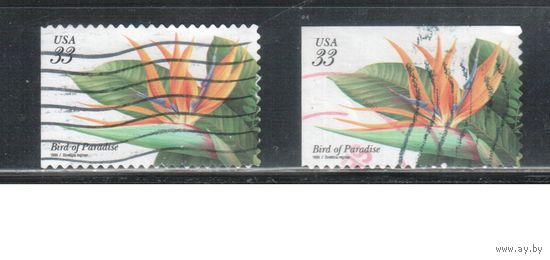 США-1999 (Мих.3117 BD+BE) , гаш., Флора, Цветы , 2 зубцовки
