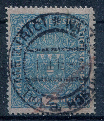 Австро-Венгрия - 1917/19г. - герб, размер рисунка 25х30 - 1 марка - гашёная. Без МЦ!